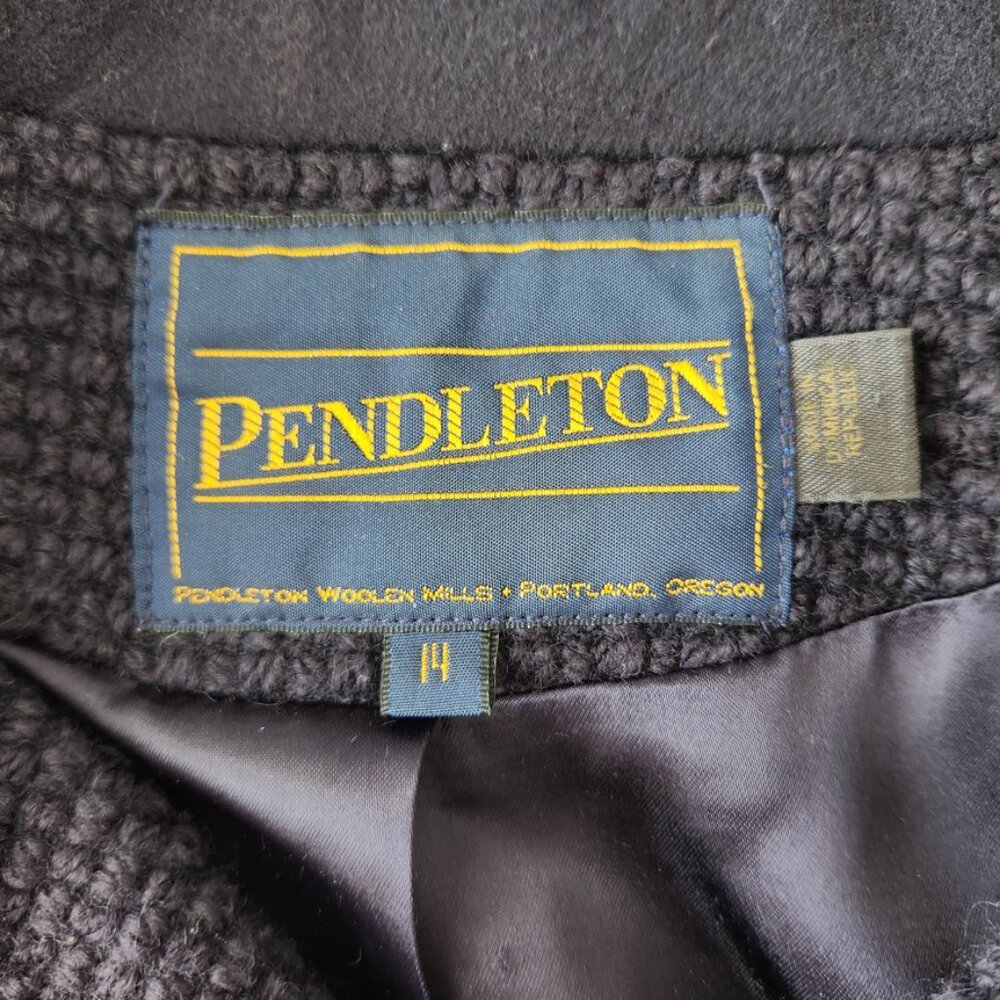 Vintage Pendleton Wool Jacket Eggplant Purple Cre… - image 4